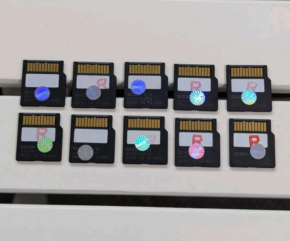 Lotto lavoro 10 x scheda di memoria Sandisk MiniSD per Nokia Mini SD 512mb rara - Immagine 3 di 3