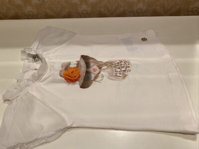 NWT Mayoral Toddler Girl Size 2T Short Sleeve Girl Cotton/ Elastine Top