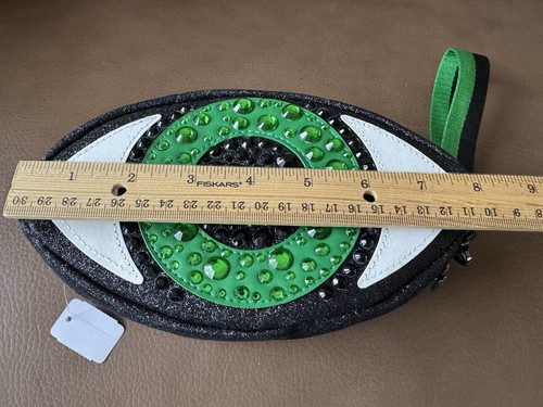 BATH & BODY WORKS Cosmetic Bag Case ~ Green Eyeball Bling ~ 8”x 5”~ New ~Novelty - Picture 6 of 10