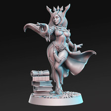 Sapphire Female Wizard Pinup Fantasy Miniature DnD 5E Tabletop RPG Role Play RNE