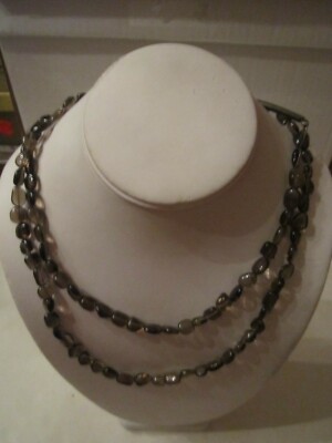 STERLINGSILBER KETTE MIT AMETHYST PERLEN MIT 2 STERLING STÄBEN - 67g - SC-11