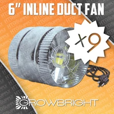 6 INCH INLINE DUCT FAN EXAUST BOOSTER BLOWER CASE OF 9 