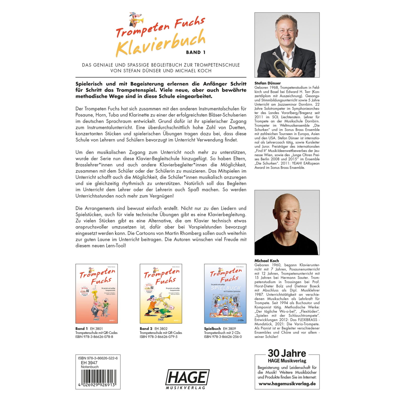 Thumbnail - Hage Musikverlag Trompeten Fuchs Klavierbuch 1 - Schulwerk Für