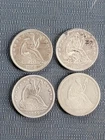 Lot Of 4 Seated Liberty Half Dollars. 1856, 1858, 1859, 1859-s