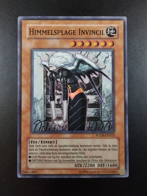 YUGIOH 2007 | SKY SCOURGE INVINCIL | FOTB-DE023 | SUPER RARE | GERMAN | VG-EX