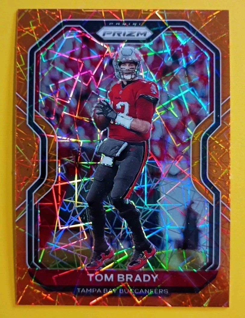 2020 Panini Prizm Orange Lazer Tom Brady #255 Tampa Bay Buccaneers Football