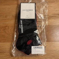 Image of LULU GUINNESS LIP LUREX TRAINER SOCKS 3 PAIRS BRAND NEW/TAGS