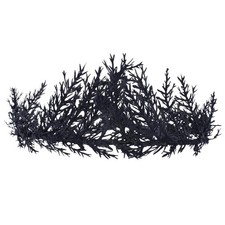 Handmade Gothic Black Flower Crown- Elf Dark Headband Fairy Woodland Headpiec...