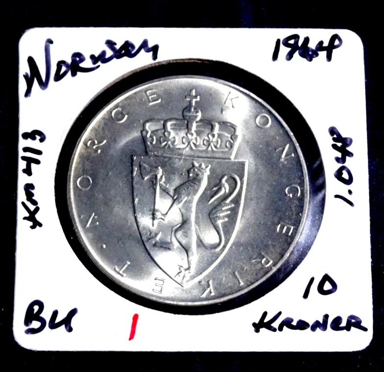 1964年 ノルウェー銀貨 10クローネ 憲法500周年記念銀貨 1964年 ノルウェー銀貨 10クローネ 憲法500周年記念銀貨 SV900 【公式