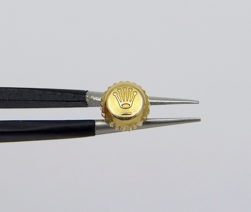 Genuine Rolex B24-531 3 Yellow Gold 5.3mm Winding Crown for Watch Movement