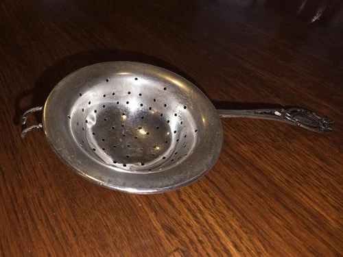 Antique Monticello by Lunt 1908 Sterling Silver Overcup Tea Strainer