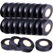 Black 66 ft 20 Rolls Electrical Tape 3/4 Inch Vinyl Tape