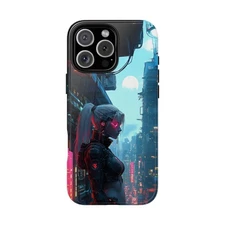 Cyberpunk Girl Phone Case for iPhone, Samsung Galaxy, Pixel