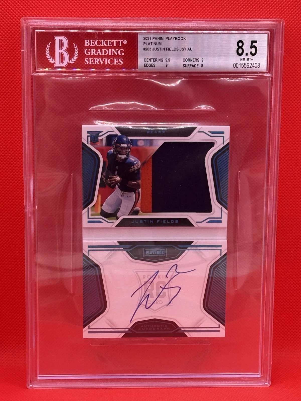Justin Fields Panini Playbook #108 Platinum