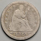 1854 Liberty Seated Quarter