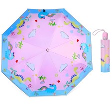 Kids Folding Umbrella for Girls Boys, Compact suitable children , Pink