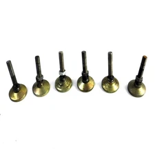 (Lot of 6) 3" x 2.5" Swivel Levelling Feet Mounts 2.5" Base Dia. 0.61" Thread
