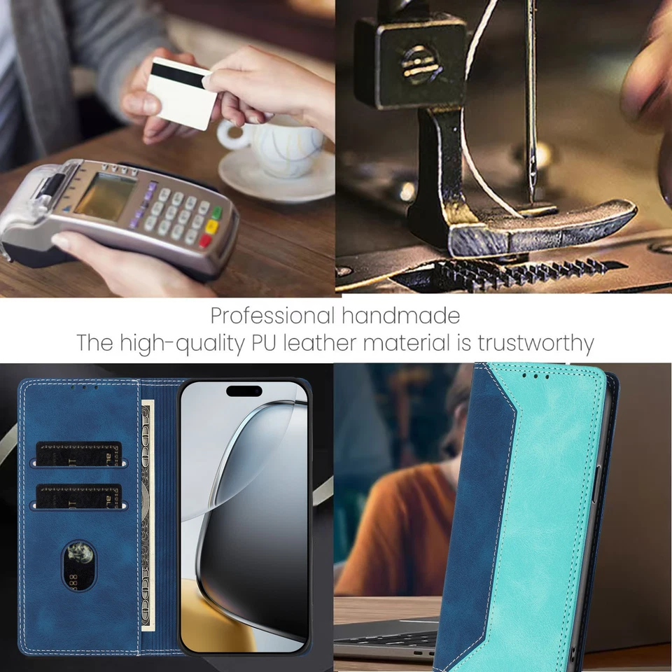 Funda tipo billetera de cuero empalme para Sony 1 5 10 V VI Itel S25 S23 Ulefone 19 20 Foto 2 de 4