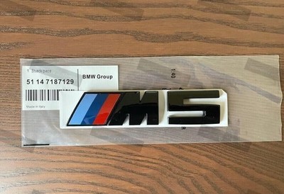 Gloss Black forBM M5 Trunk Tailgate Sticker Badge Emblem E34 E39 E60 E61 F10 F90