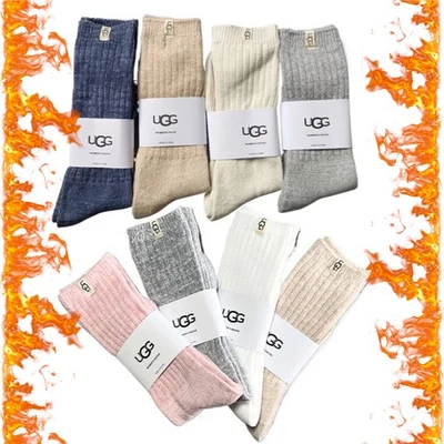 3 Pairs UGG Soft Thermal Socks- Stay Comfy & Stylish (UK 3.5-8.5) Women’s Gift🎁