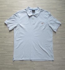 Paul Smith PS Polo Shirt Mens Large Light Blue Cotton Rainbow Zebra Logo Button