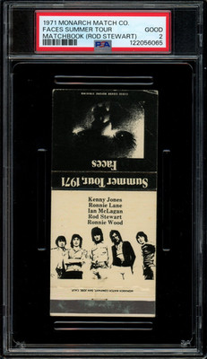 FACES / 1971 Matchbook Cover, Rod Stewart Summer Tour, PSA 2