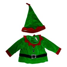 Cherokee Baby Elf Costume 3 6 Months Shirt Hat Christmas Holiday or Halloween