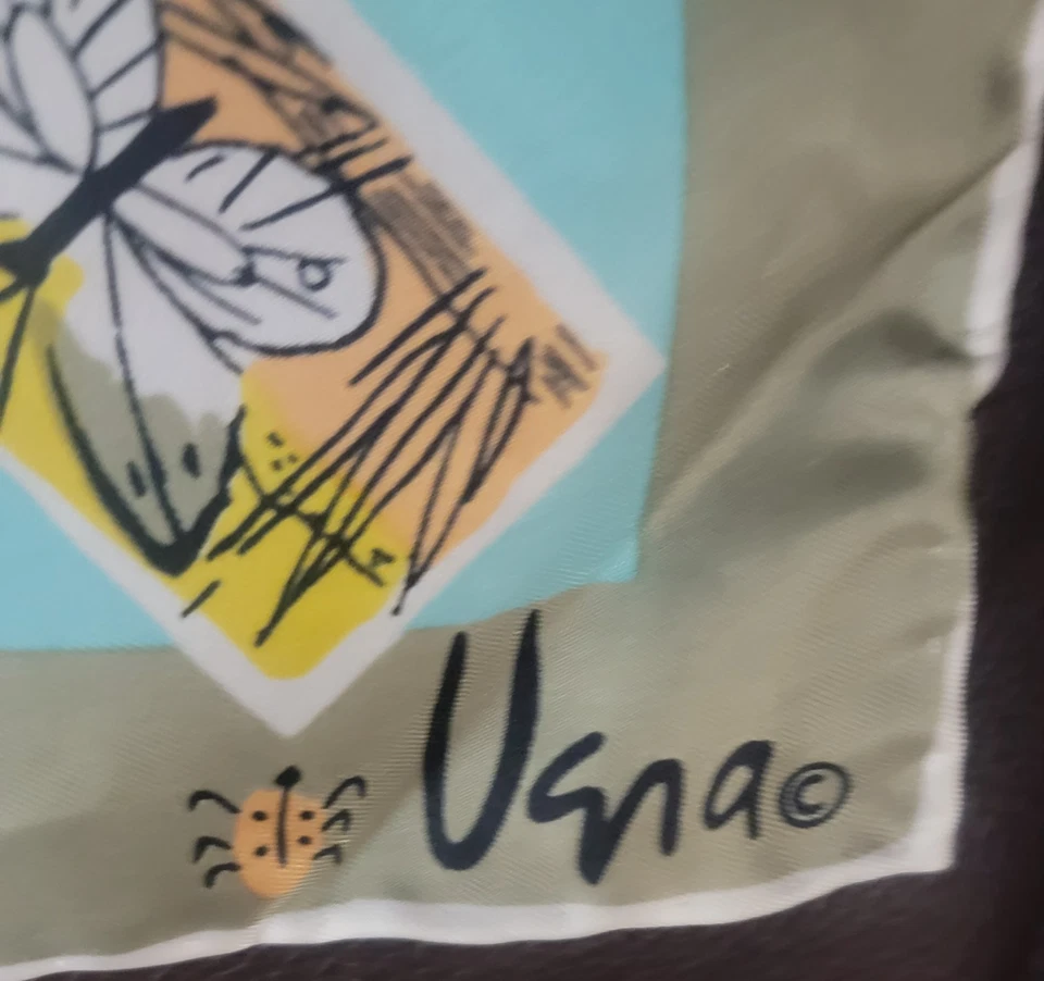 Шарф Vera Butterfly квадратный 22 дюйма японский винтажный полиэстер - Изображение 3 из 4