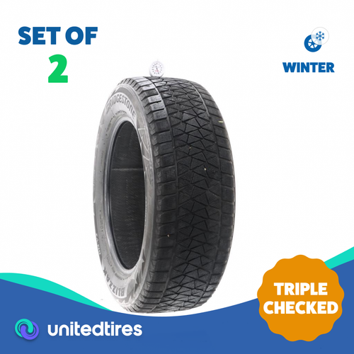 Set of (2) Used 245/60R18 Bridgestone Blizzak DM-V2 105S - 6/32 - Picture 1 of 4