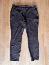 NWOT Lands' End Women  s Sz LT 14-16 Brown Pull On Sport Knit Slim Crop Pants