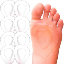 4 Pairs Clear Metatarsal Pads for Women, Ball of Foot Cushion, Gel Foot Pads ...