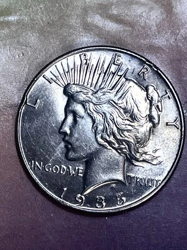 1935 P  PEACE DOLLAR  BEAUTIFUL BLAZING CH BU