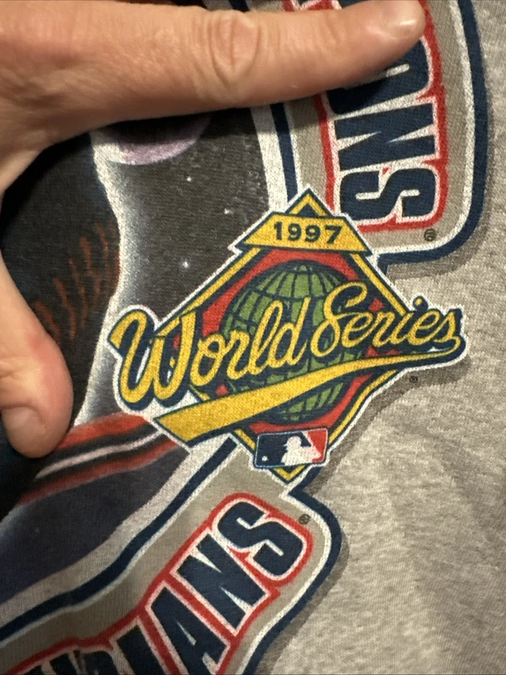 Suéter Vintage Starter 1997 Serie Mundial Cleveland Indians XL Super Limpio Foto 3 de 4