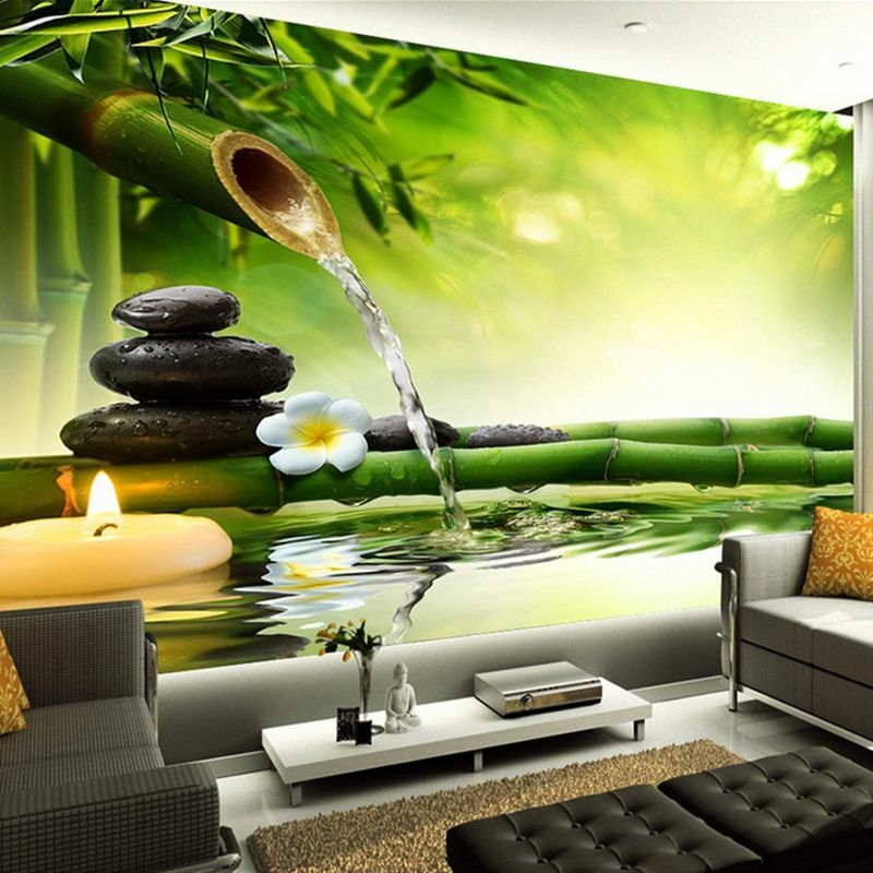 Background Wallpapers Living Room Marble Walls Covering Asian Style 3D  Wallpaper | eBay