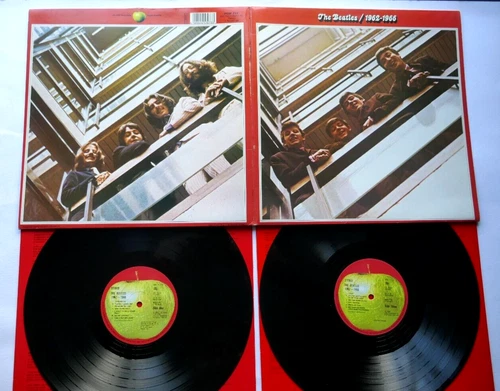 THE BEATLES RED DOUBLE LP 1962 - 1966 - EX