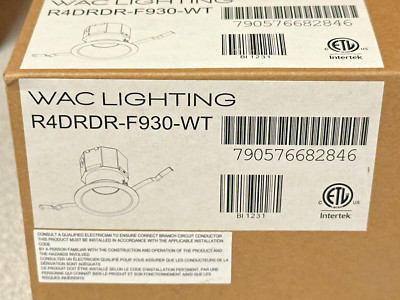 NEW WAC Lighting R4DRDR-F930-WT Pop-in 4'' inch Round Remodel LED Recessed Light