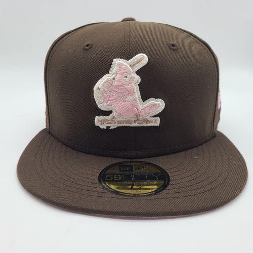 St. Louis Cardinals Brown Alternate Logo Pink Undervisor New Era 59FIFTY 7 3/4 - Picture 2 of 10