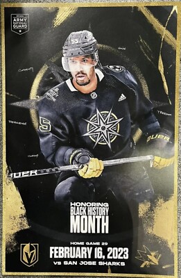 Vegas Golden Knights vs San Jose Sharks 2/16/23 Poster Program - Kolesar BHM