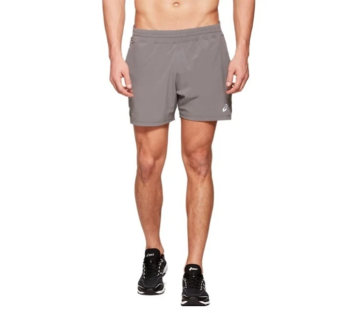 Asics Men's FIETRO 5” Inseam Running Shorts Gray Small 2011A142