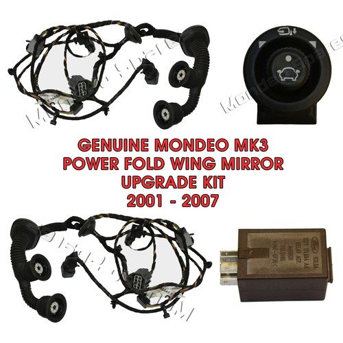 FORD MONDEO MK3 POWER FOLD WING MIRROR UPGRADE KIT WIRING RELAY SWITCH