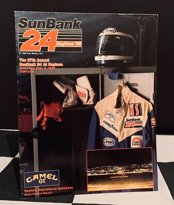 ORIGINAL SUNBANK DAYTONA 24 STUNDEN 1989 RENNPROGRAMM MILLER PORSCHE 962 XJR9