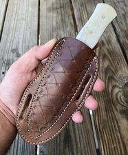 Leather Knife Sheath Pancake Sheath Fixed Blade Knife Belt Sheath