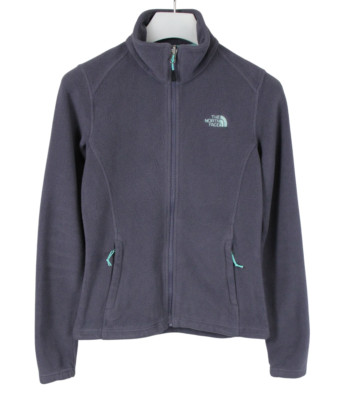 The North Face Sweatshirt Damen Klein Fleece Reißverschluss Taschen Logo Lila
