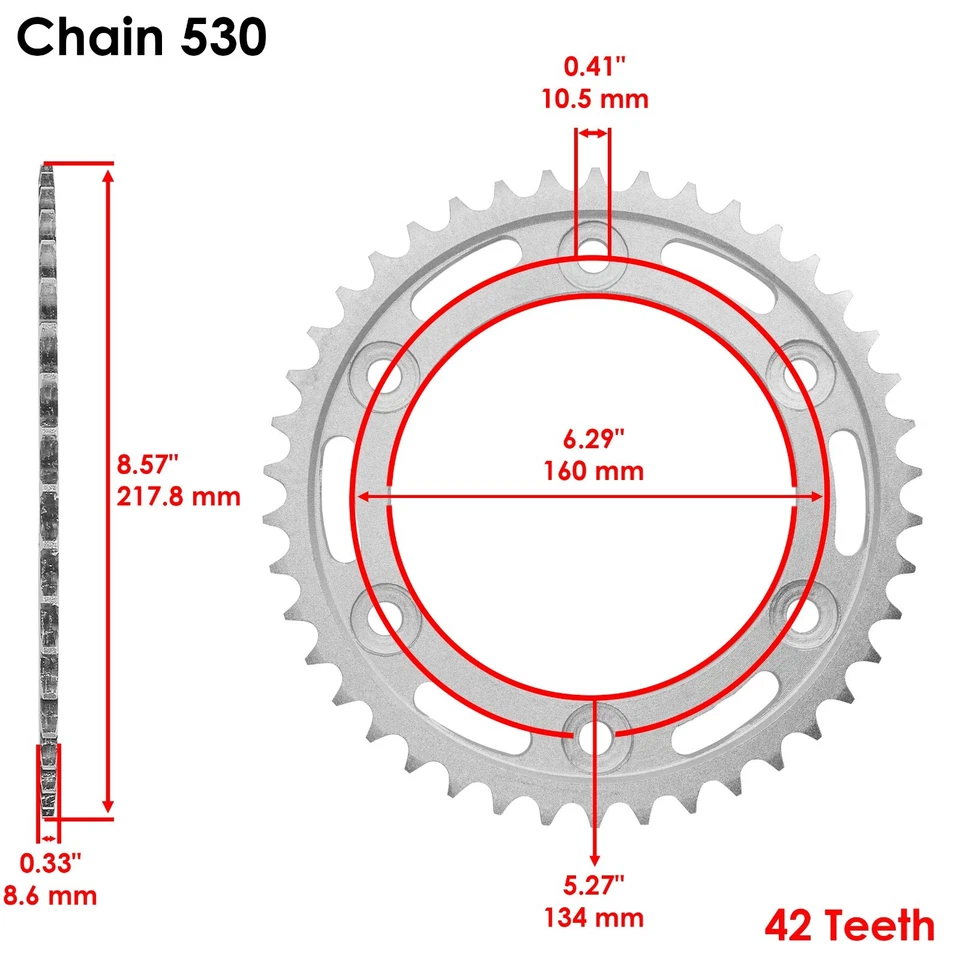 Front & Rear Sprockets for Honda CBR1000RR CBR1000RA Fireblade Abs 2006-2016 - Image 3 of 4