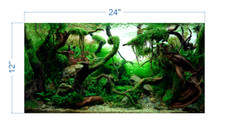 Aquarium Background Tropical Aquascape - vinyl graphic adhesive AQ0036