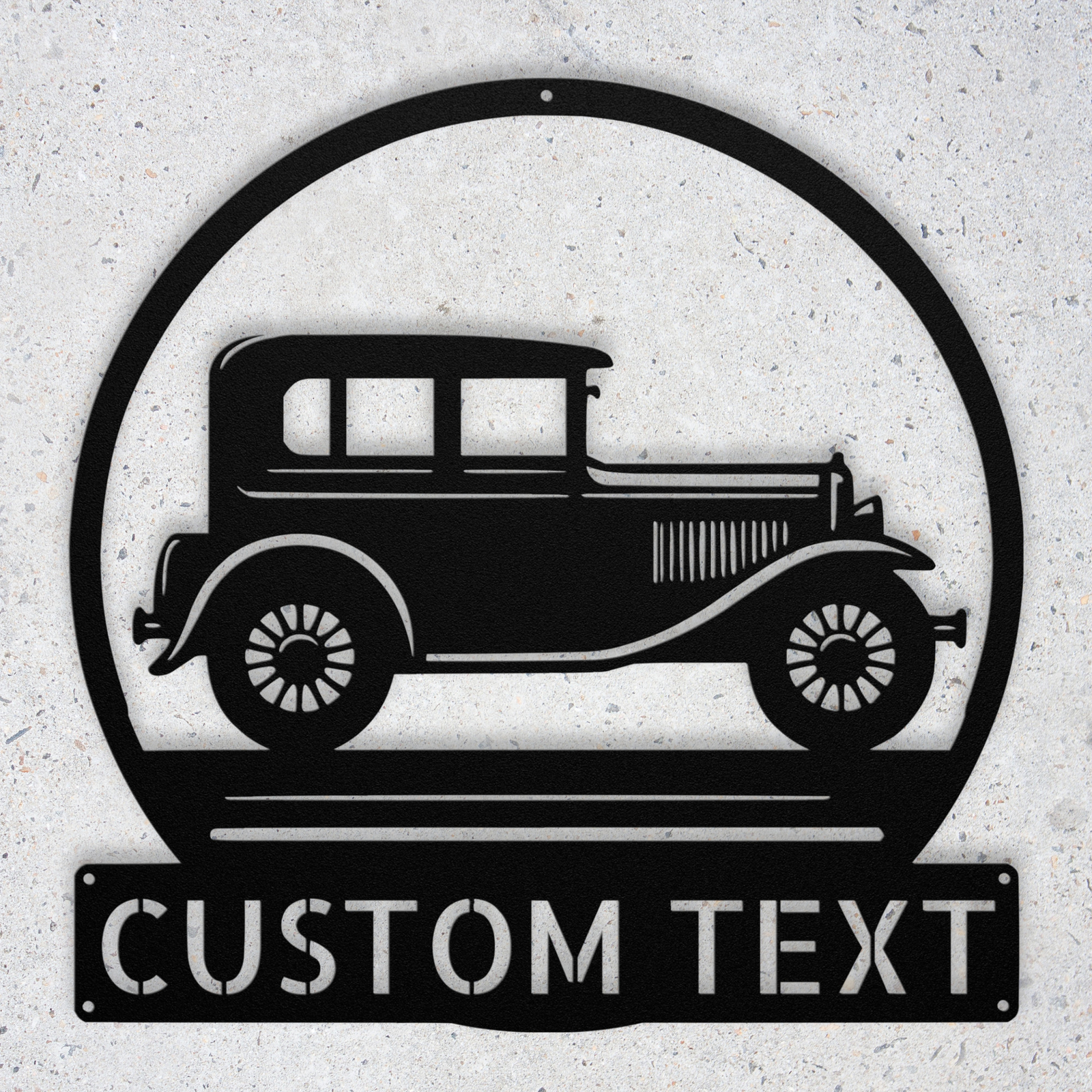 Custom Classic Car Metal Art Sign Personalized Home Garage Wall Decor Gift