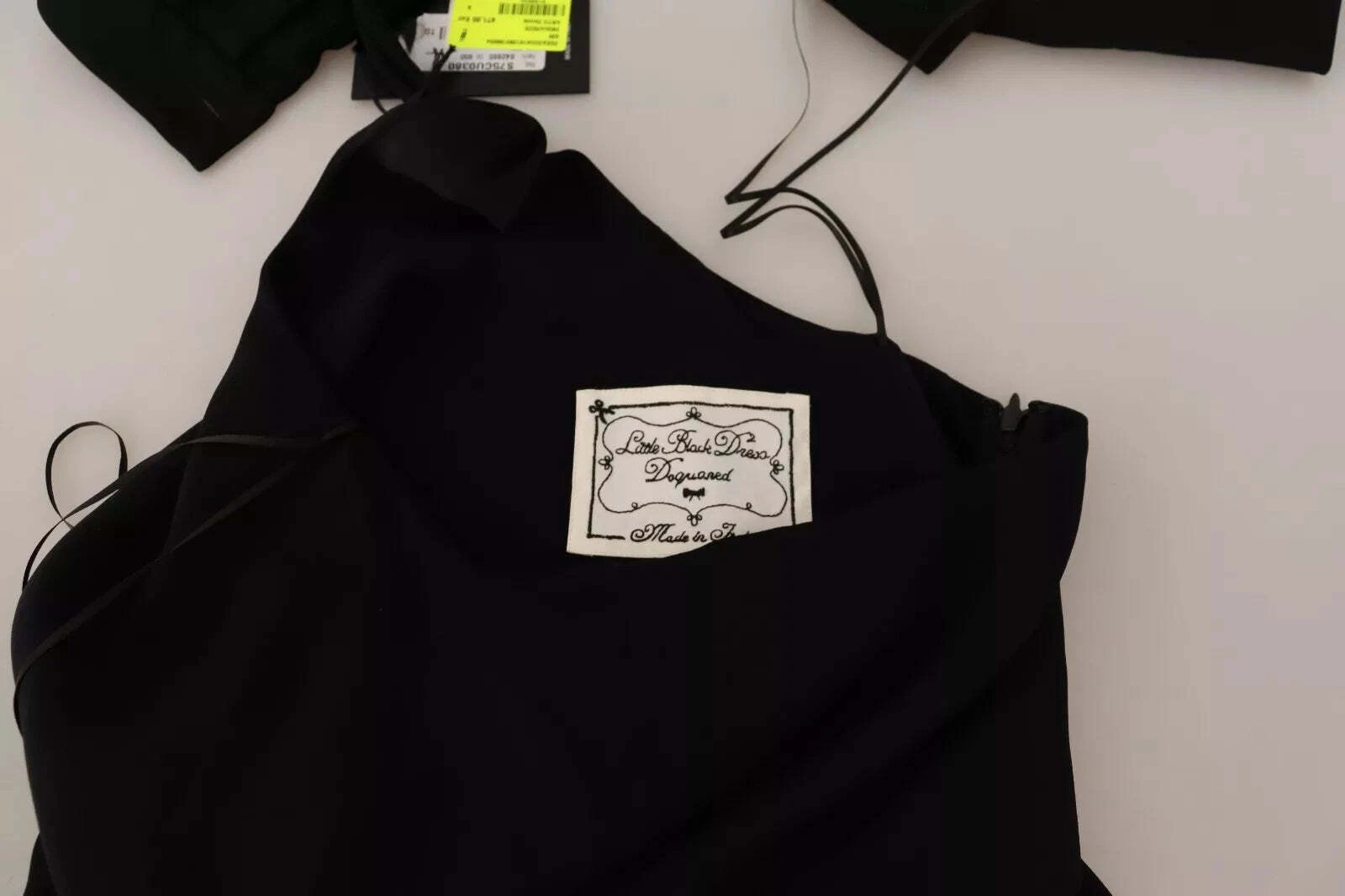 DSQUARED2 Abito da ballo donna nero viscosa massello elasticizzato maniche lunghe IT 40 S