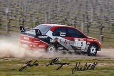 Juha Kangas ARC Rally driver 6x4 Autographed photo Mitsubishi Lancer Evo VII