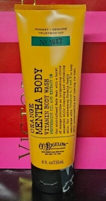 NEW C.O. Bigelow #1682 ORANGE MENTHA BODY Vitamin Wash Peppermint Oil 8 oz RARE - Image 1 of 2