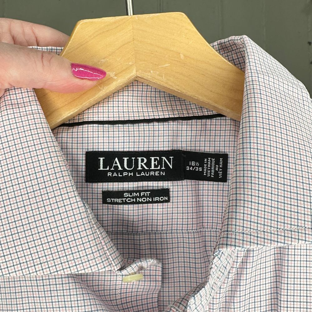 Lauren Ralph Lauren Black Label Slim Fit Stretch Non Iron Dress Shirt 16.5 34/35 thumbnail 3